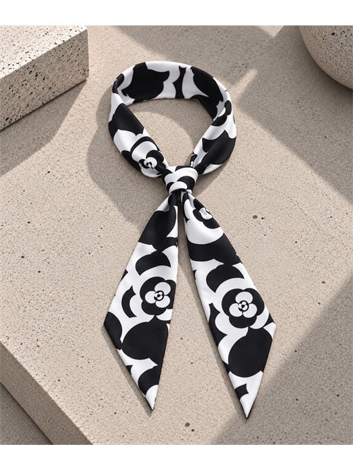 mini foulard fantasia SETTEBÌ | TWI03FIORE NERO